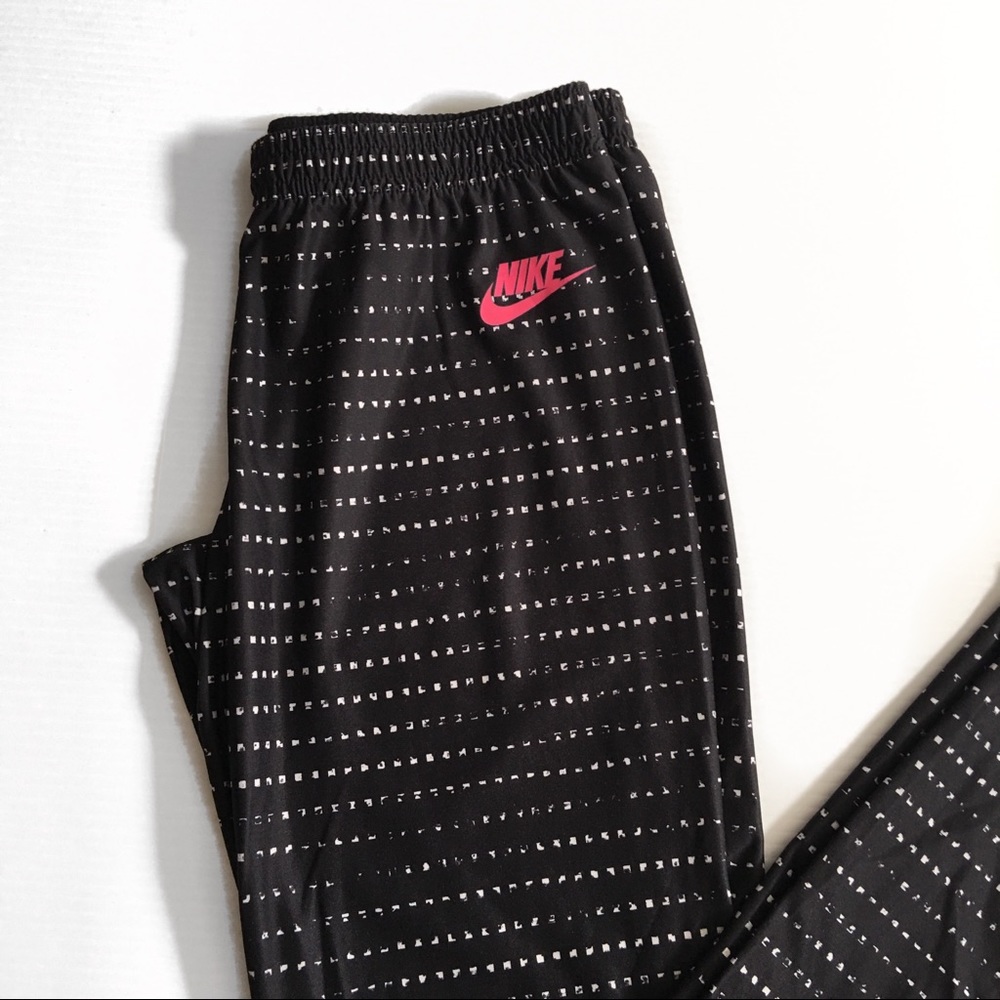Nike Workout Tights Leggings Black White Small - Picture 2 of 4
